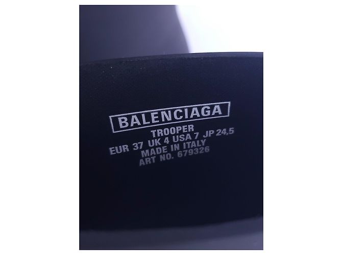 Stivali Balenciaga Trooper in gomma nera - vista 7