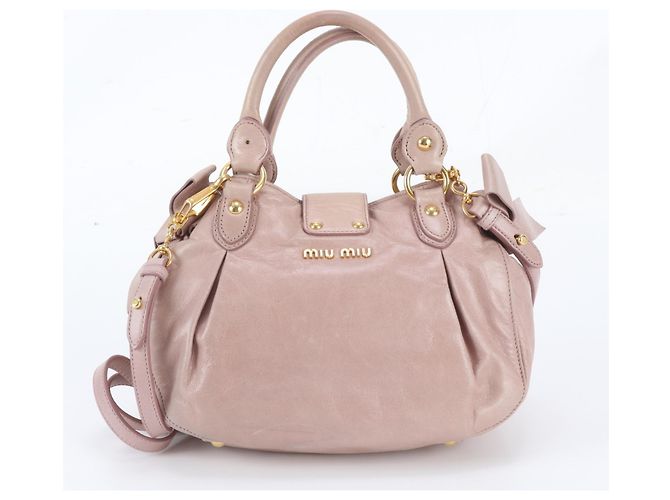 Bolsa 2-Way em couro com laço lateral Miu Miu - vista 4