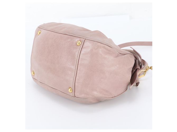 Bolsa 2-Way em couro com laço lateral Miu Miu - vista 5