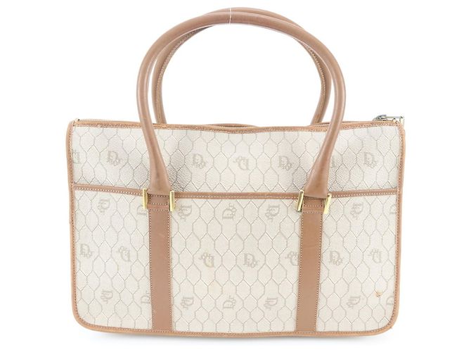 Bolso tote de piel con estampado de panal Christian Dior - vista 3