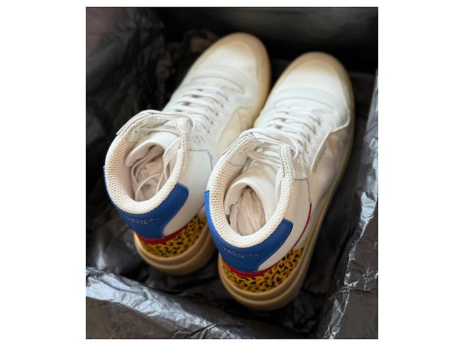 Autre Marque Saint Laurent Baskets Montantes Blanc Léopard EU 37 - vue 2