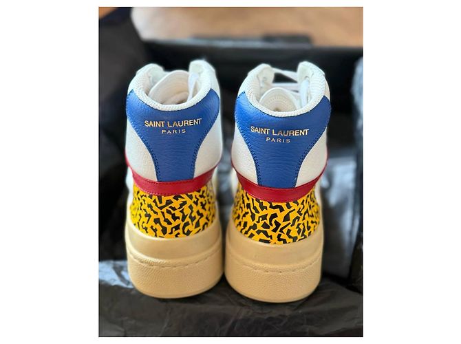 Autre Marque Saint Laurent Baskets Montantes Blanc Léopard EU 37 - vue 3
