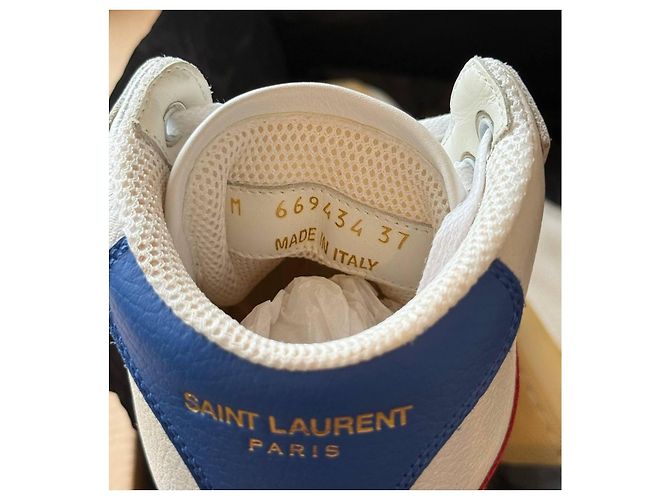 Autre Marque Saint Laurent Baskets Montantes Blanc Léopard EU 37 - vue 7