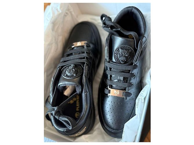 Philipp Plein Sport Leder Sneaker Schwarz EU 39 - Ansicht 2