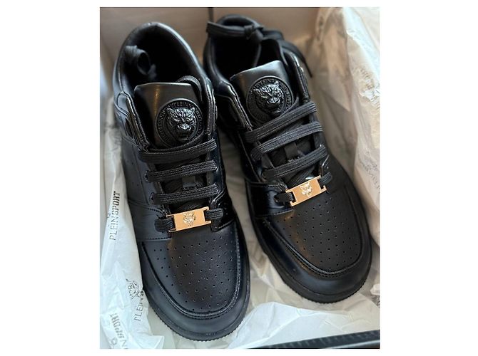 Philipp Plein Sport Leder Sneaker Schwarz EU 39 - Ansicht 3