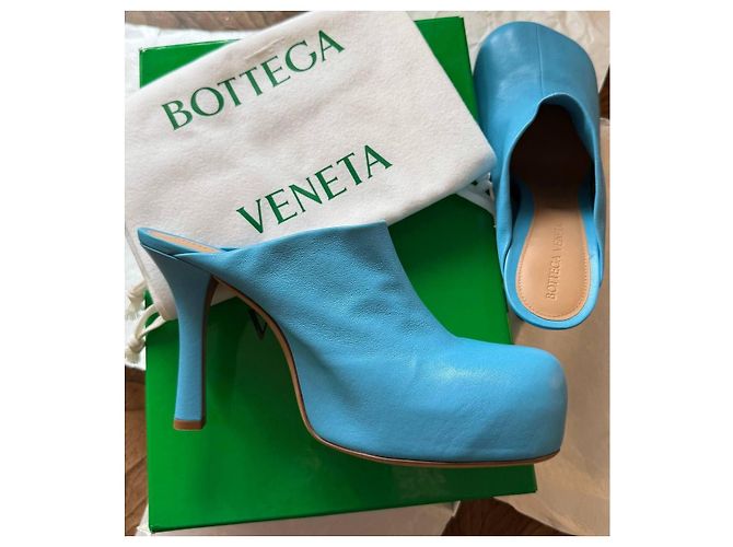 Bottega Veneta BV Bold Leder Plateau-Mules - Ansicht 4