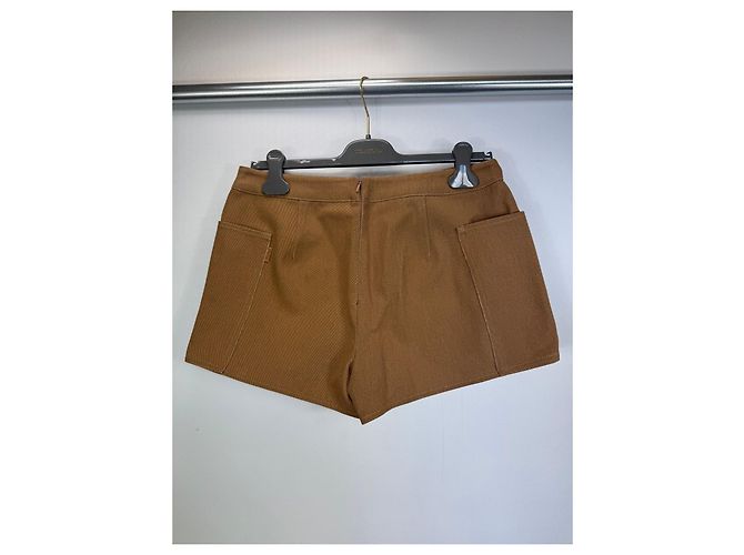 Max Mara Pantalones cortos de algodón marrones - vista 3