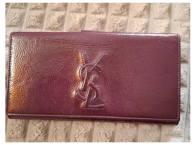 Yves Saint Laurent YSL Monogram Lackleder Geldbörse - Ansicht 2