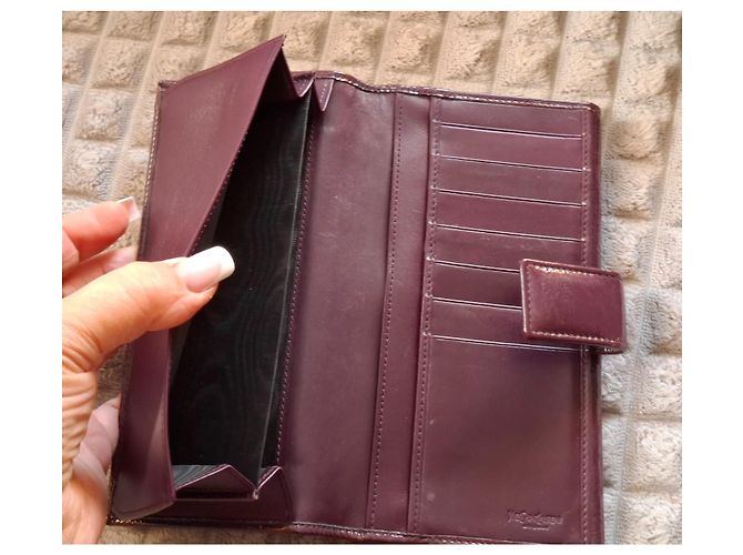 Yves Saint Laurent YSL Monogram Lackleder Geldbörse - Ansicht 6