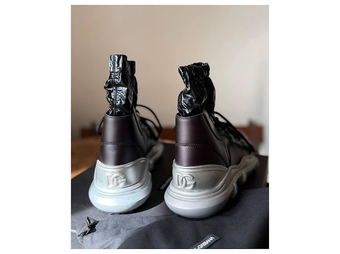 Dolce & Gabbana Galileo High-Top Boots Black Silver - view 4