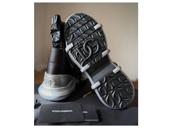 Dolce & Gabbana Galileo High-Top Boots Black Silver - view 5