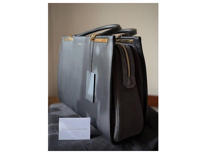 Autre Marque Maison Héroïne Leder Shopper Schwarz - Ansicht 5