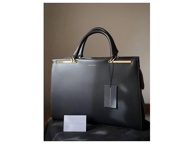 Autre Marque Maison Héroïne Leder Shopper Schwarz - Ansicht 7