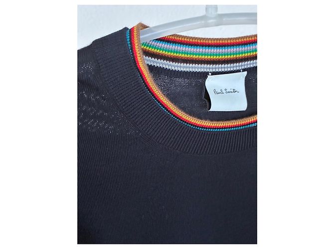 Paul Smith Pullover aus Merinowolle in Marineblau - Ansicht 9