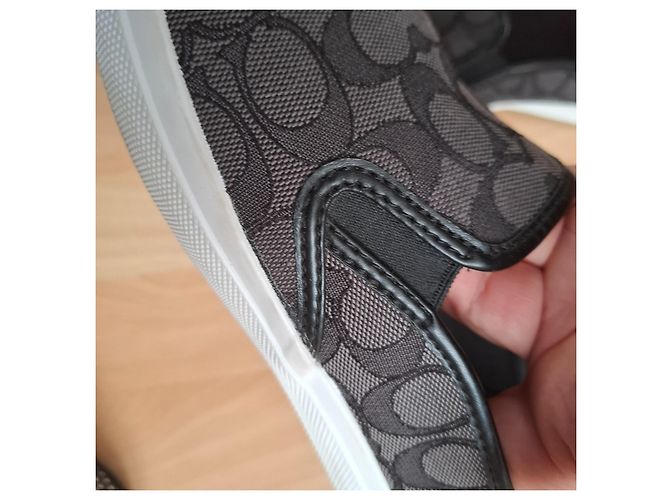 Baskets sans lacets Coach en toile monogramme - vue 14