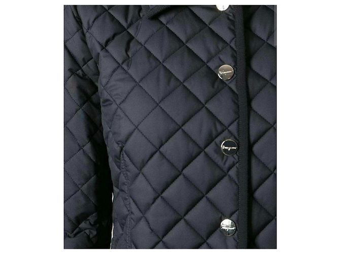 Salvatore Ferragamo gesteppte Jacke aus Nylon in Schwarz - Ansicht 11
