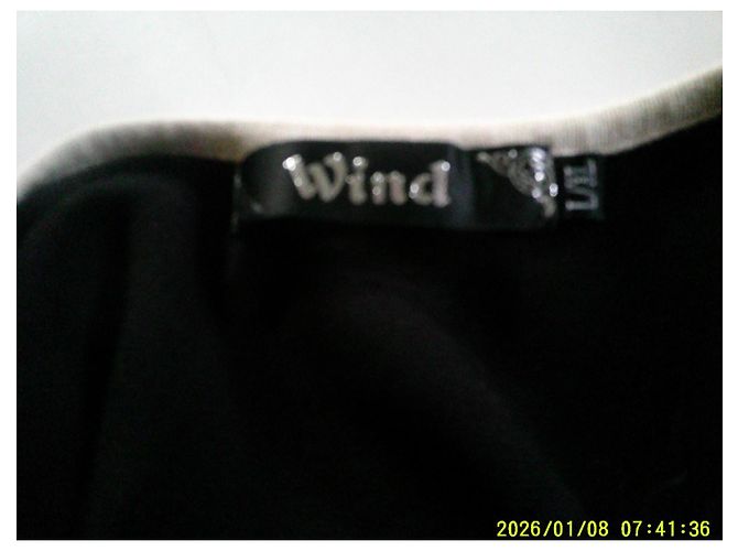 Autre Marque Wind Strickkleid gestreift - Schwarz/Beige - Ansicht 9