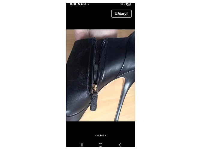 Stivaletti Gucci da donna in pelle nera - vista 11