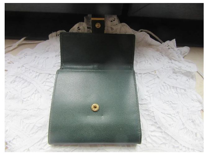 Cartera Lancel de piel verde con cierre dorado - vista 4