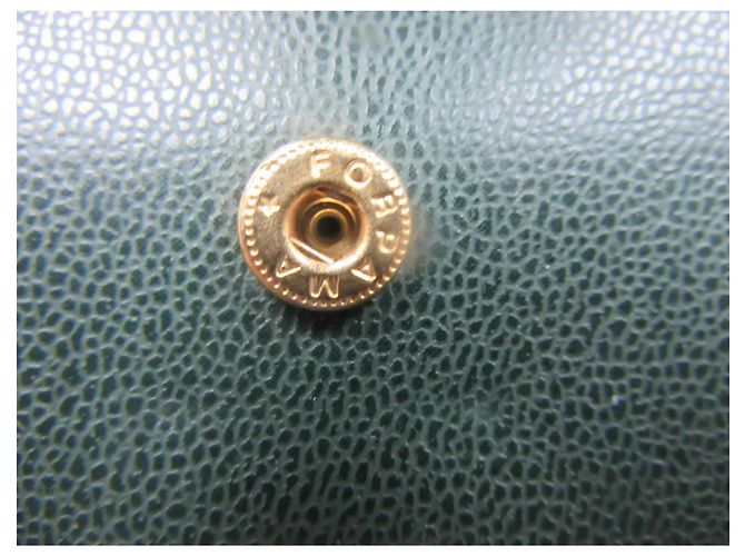 Cartera Lancel de piel verde con cierre dorado - vista 8
