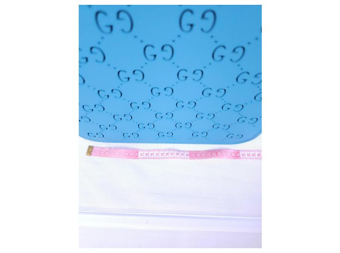 Gucci Blue rubber tote bag with GG monogram - view 14