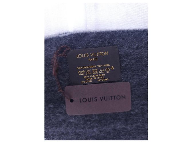 Sciarpa Louis Vuitton Monogram Grigia in Lana e Cashmere - vista 8