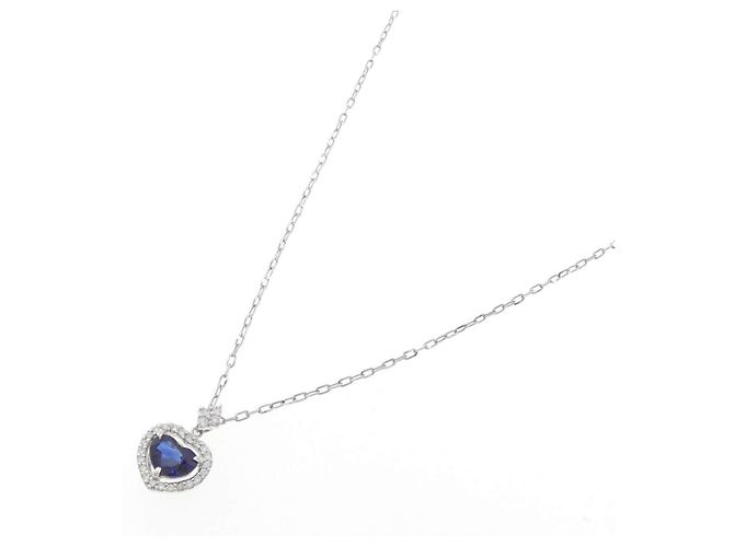 Autre Marque Collana in platino, zaffiro e diamante - vista 2