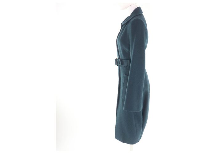 Cappotto in lana verde Céline - vista 2