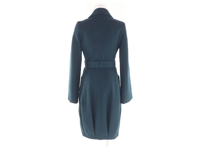 Cappotto in lana verde Céline - vista 3