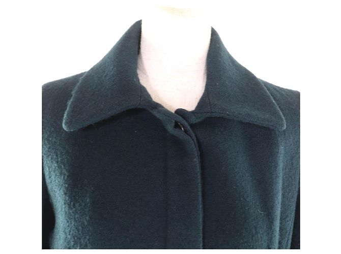Cappotto in lana verde Céline - vista 4