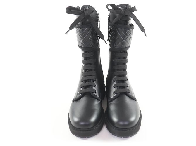 Fendi Black Leather Short Boots - view 3