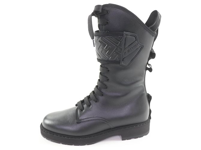 Fendi Black Leather Short Boots - view 4
