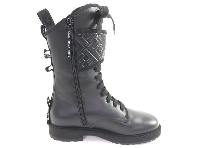 Fendi Black Leather Short Boots - view 5