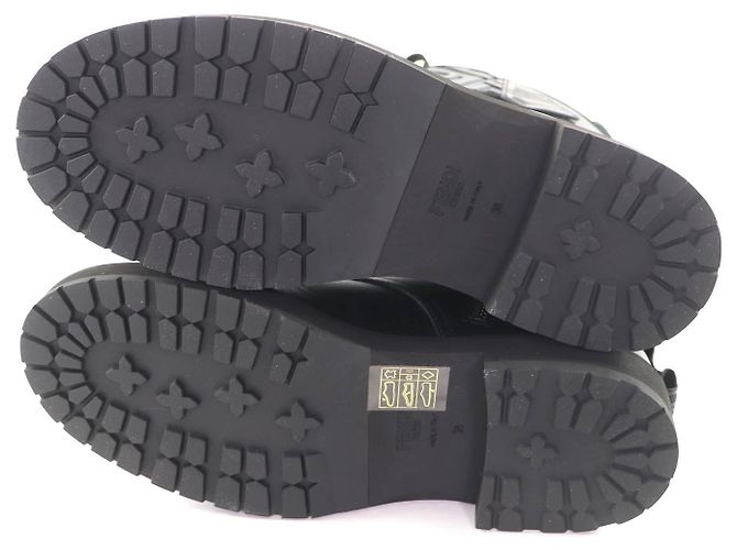 Fendi Black Leather Short Boots - view 6