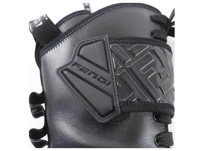 Fendi Black Leather Short Boots - view 8