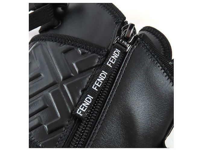 Fendi Black Leather Short Boots - view 9
