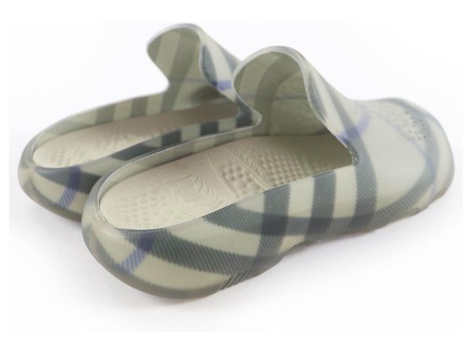 Burberry Check Pattern Rubber Sandals - view 3