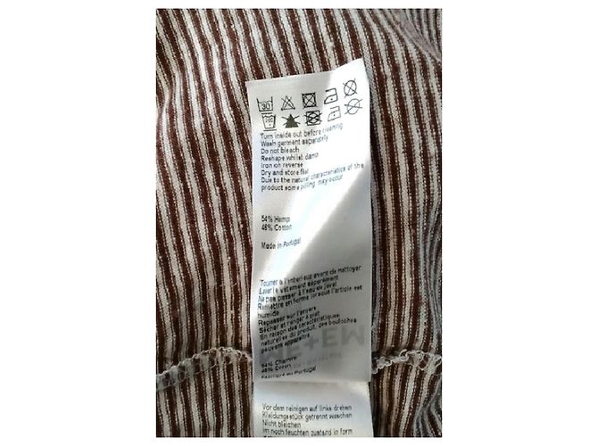 Autre Marque Camiseta ME + EM de algodón rosa con rayas finas - vista 8