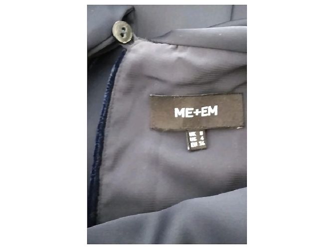 Autre Marque Top senza maniche blu navy con scollo a drappeggio ME + EM - vista 7