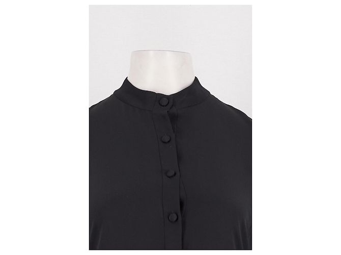 Autre Marque Vestido largo de seda negro OLIVIA RUBIN - vista 2