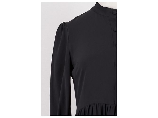 Autre Marque Vestido largo de seda negro OLIVIA RUBIN - vista 3
