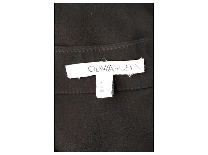 Autre Marque Vestido largo de seda negro OLIVIA RUBIN - vista 7