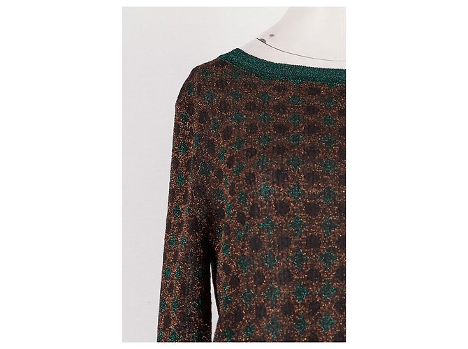 Autre Marque SIYU Pullover mit geometrischem Muster Braun - Ansicht 4