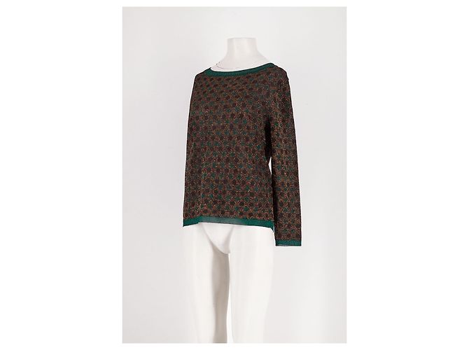 Autre Marque SIYU Pullover mit geometrischem Muster Braun - Ansicht 5