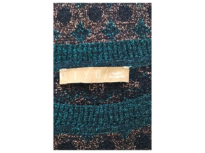 Autre Marque SIYU Pullover mit geometrischem Muster Braun - Ansicht 7