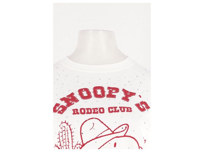 Camiseta blanca Essentiel Antwerp Snoopy Rodeo Club de algodón - vista 2