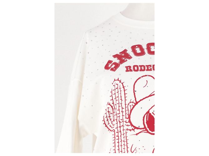 Camiseta blanca Essentiel Antwerp Snoopy Rodeo Club de algodón - vista 3