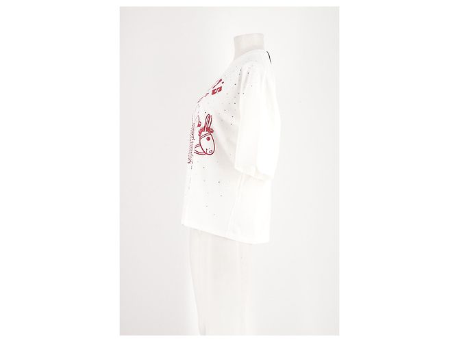 Camiseta blanca Essentiel Antwerp Snoopy Rodeo Club de algodón - vista 5