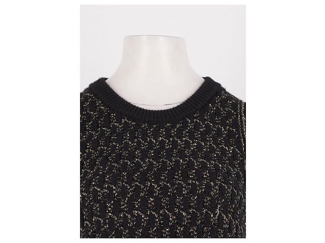 Autre Marque ME + EM Ärmelloser Wollpullover Schwarz - Ansicht 5