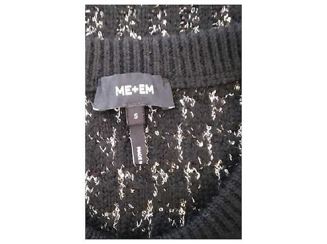Autre Marque ME + EM Ärmelloser Wollpullover Schwarz - Ansicht 7